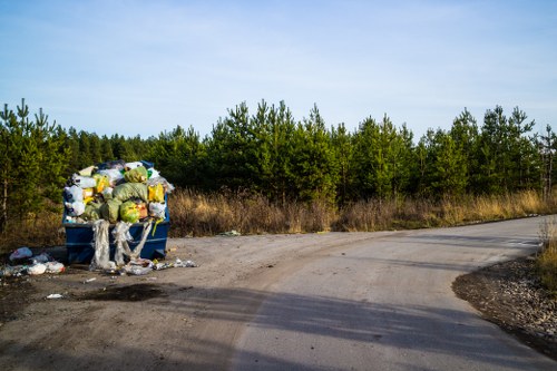 Hazardous waste containers at a disposal facility in Westminster