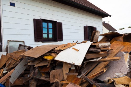 Professional team performing garage clearance in Westminster